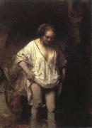 woman bathing in a steam, Rembrandt van rijn